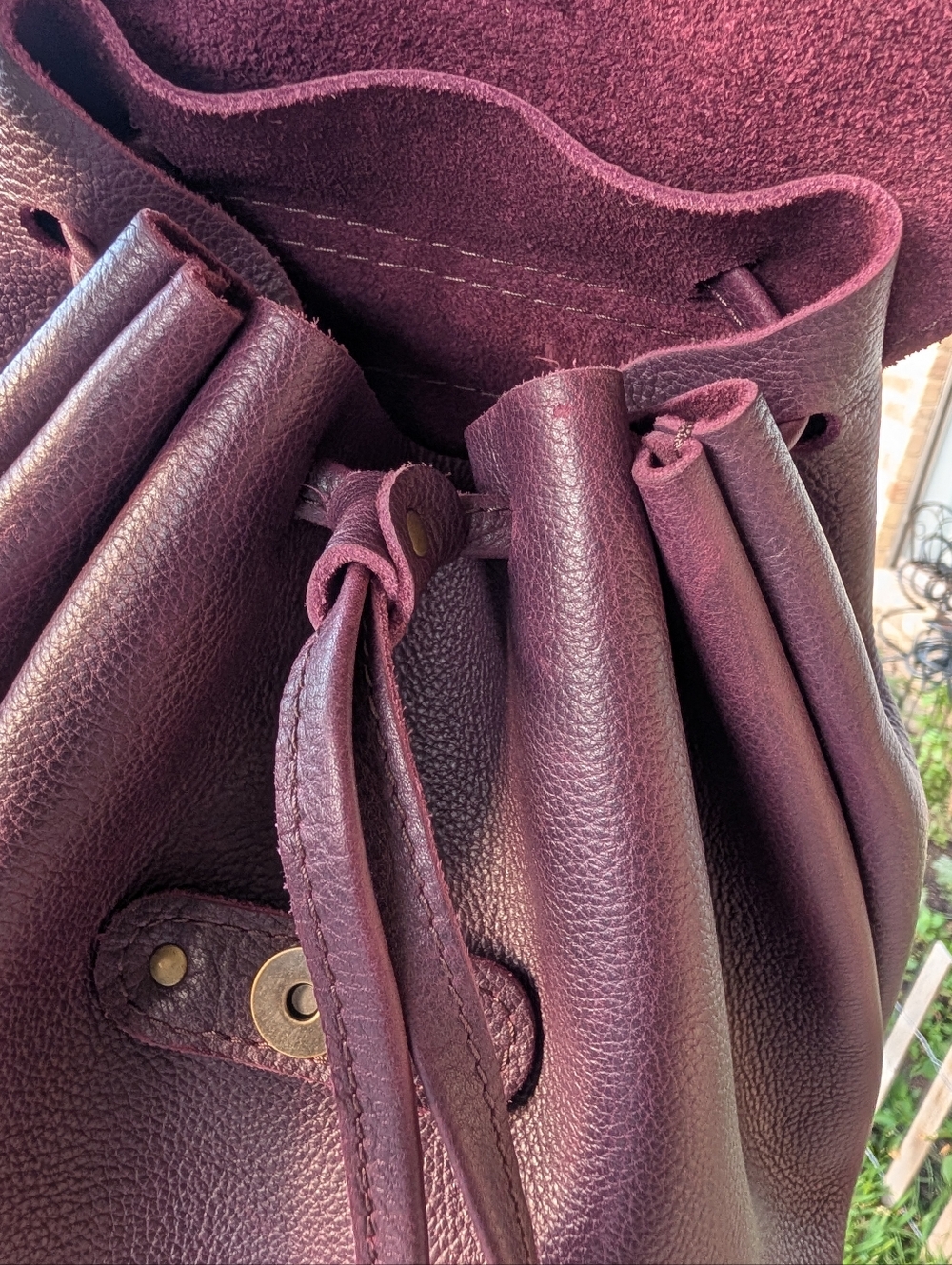 Elegant Purple Leather Backpack - Portland Leather Goods - Picture 8 of 11
